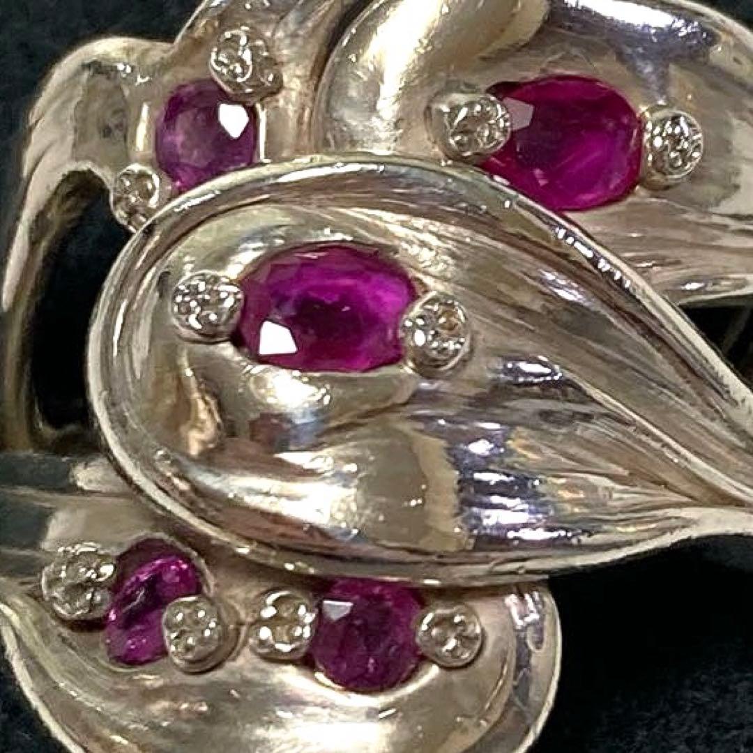 シルバールビーリング 約21号サムリングレディースメンズユニセックス　修デザイン