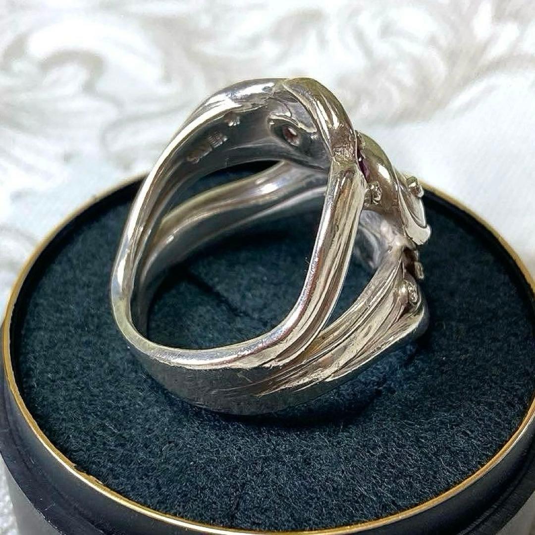 シルバールビーリング 約21号サムリングレディースメンズユニセックス　修デザイン