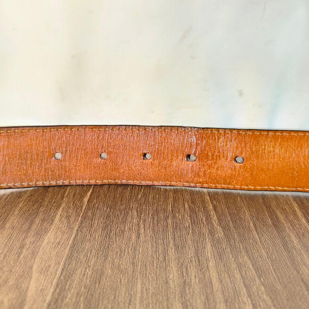 【ヴィンテージ90’s】【USA製】高級リアルクロコダイルベルト　バーガンディ艶