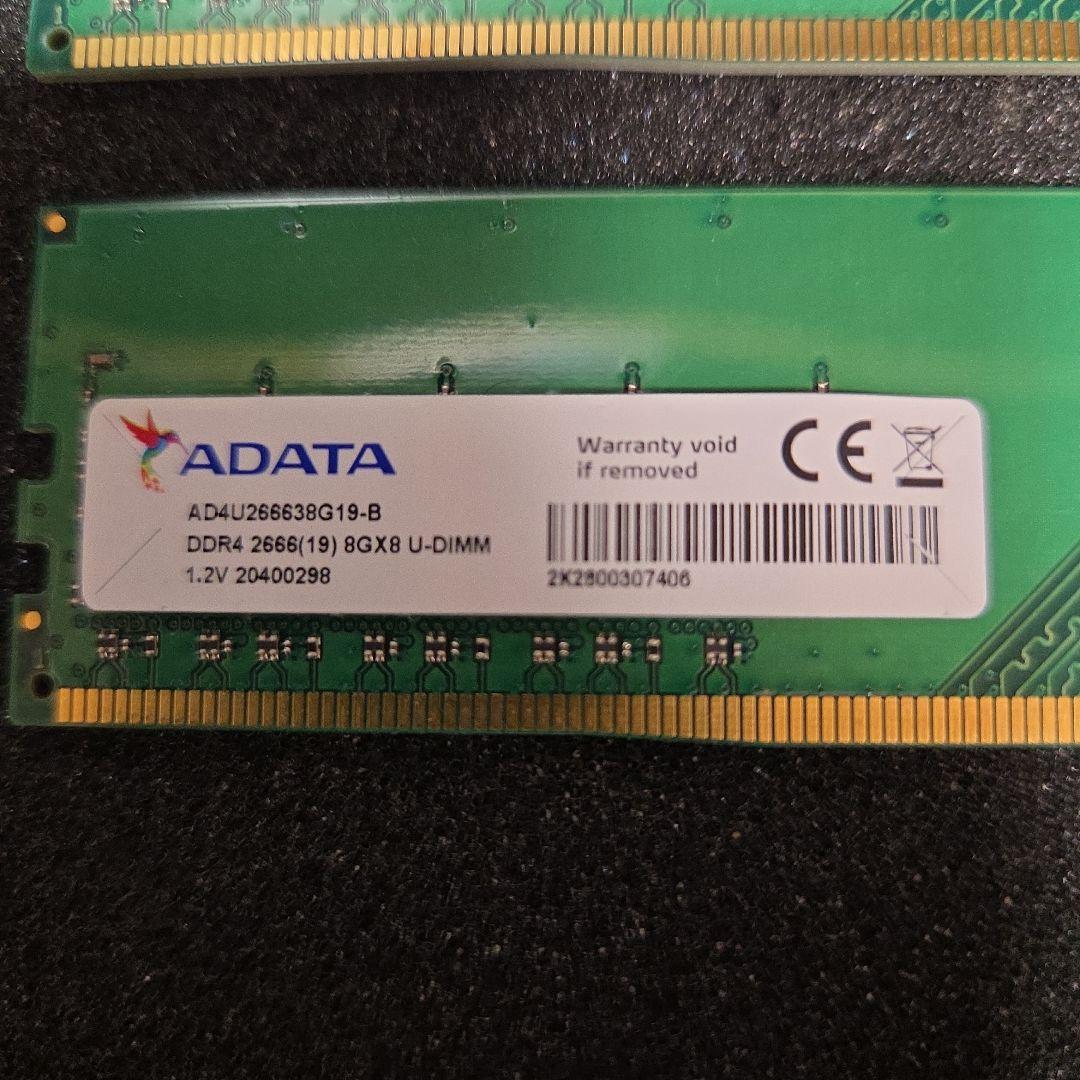 メモリー ADATA DDR4 2666 8G X 2