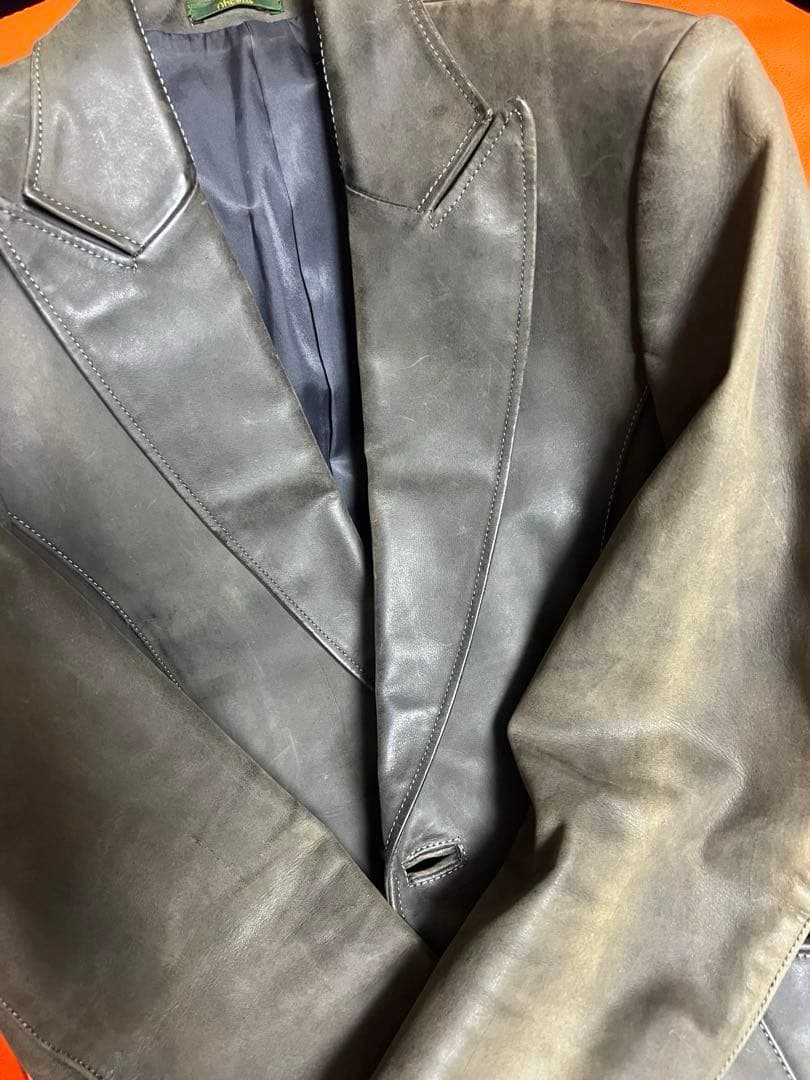 obelisk オベリスク　レザージャケット　ホースレザー　カーキ　アーカイブ