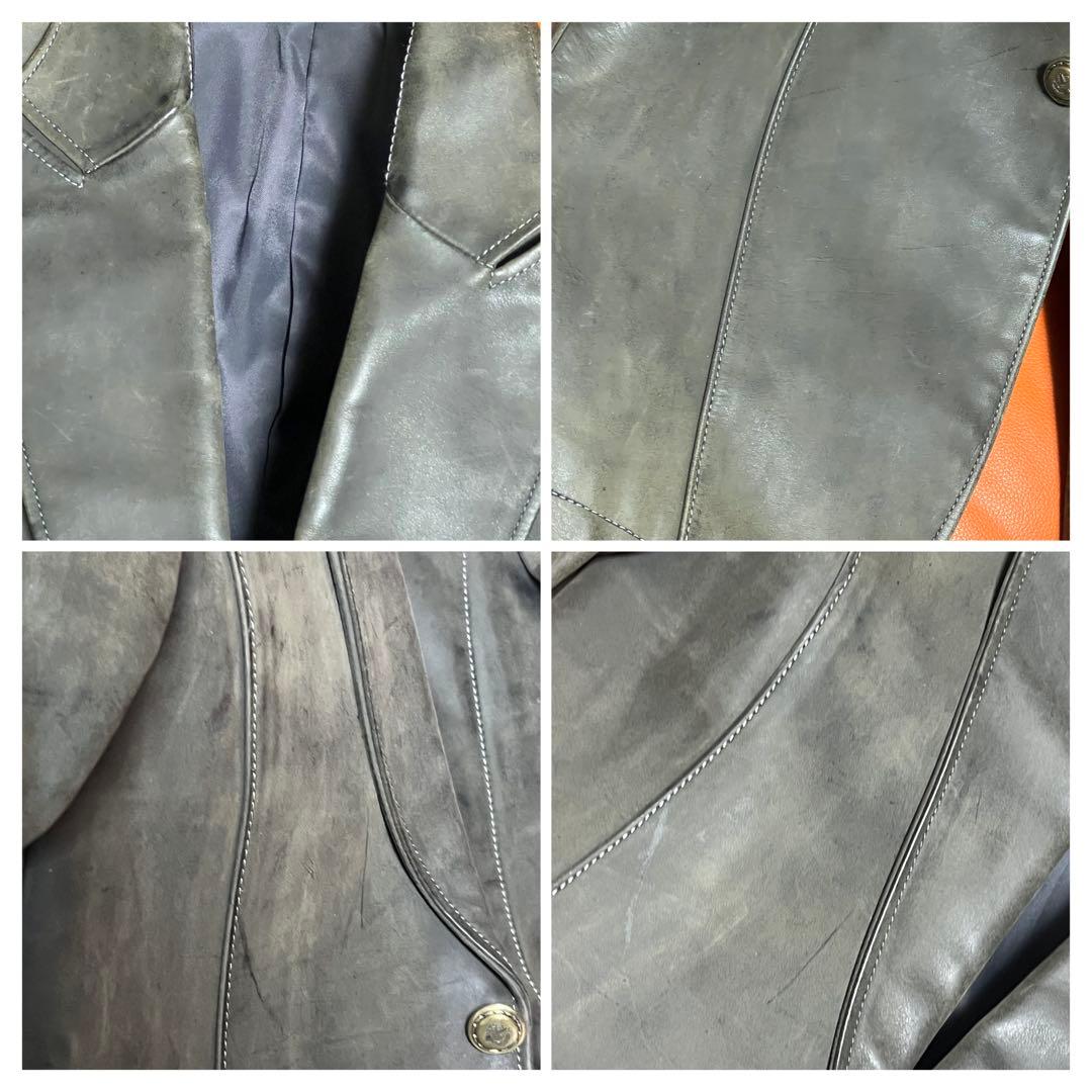 obelisk オベリスク　レザージャケット　ホースレザー　カーキ　アーカイブ