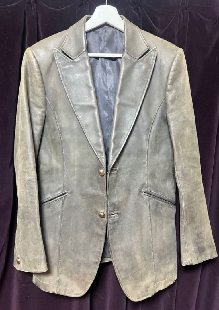 obelisk オベリスク　レザージャケット　ホースレザー　カーキ　アーカイブ