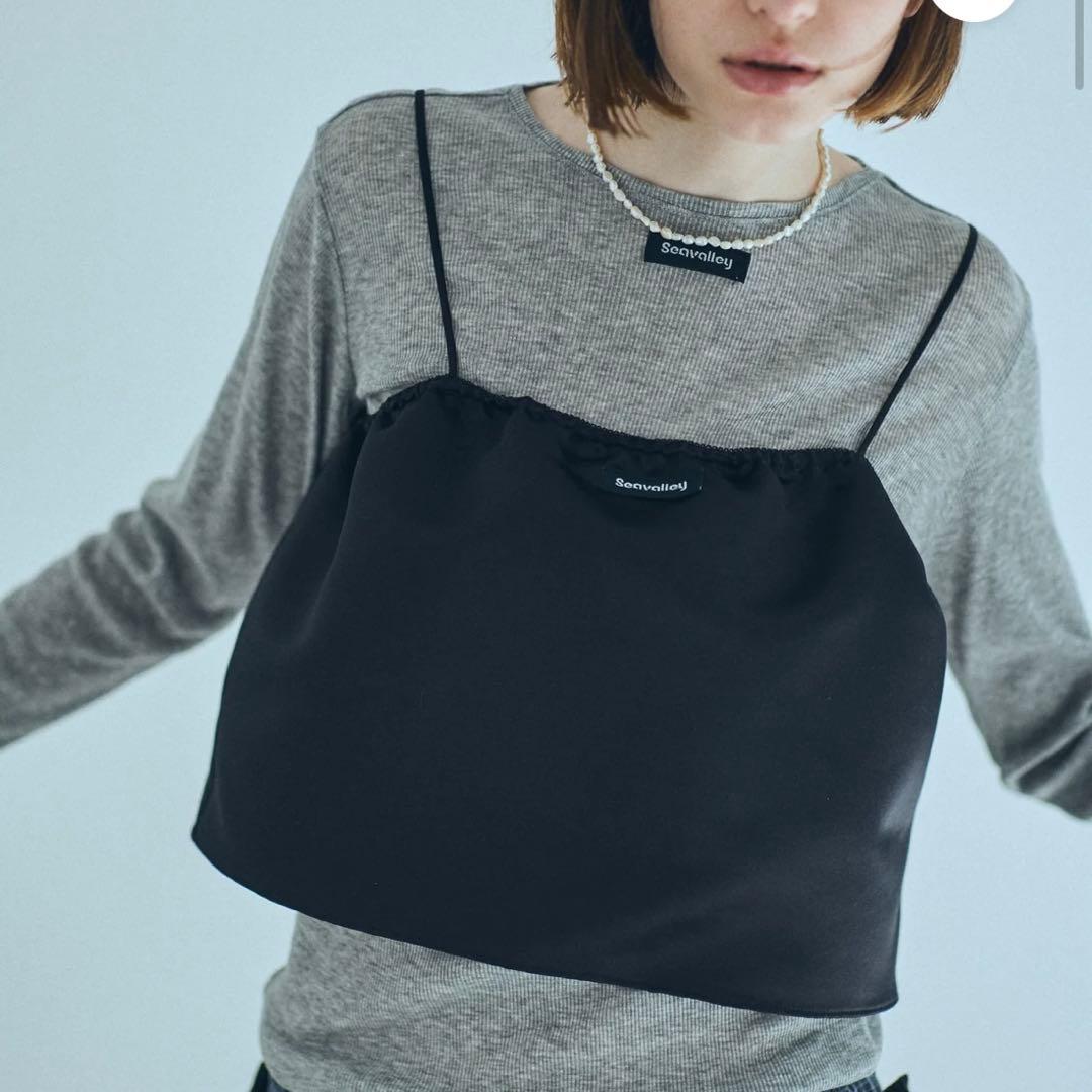 美品 SEA シー ヘビーサテンドーラキャミソール