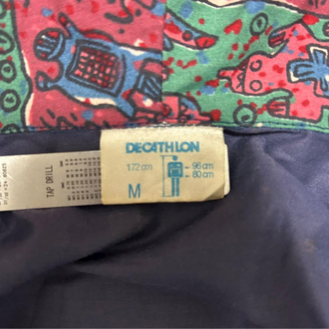 Euro vintage 90sフランス製アノラックパーカードローコード有茄子紺