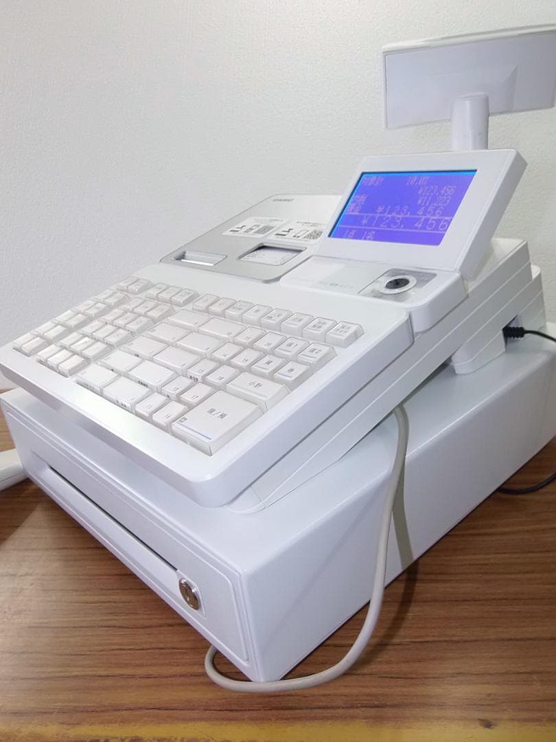 美品22年製スキャナー付124設定無料カシオSR-S4000インボイスレジスター