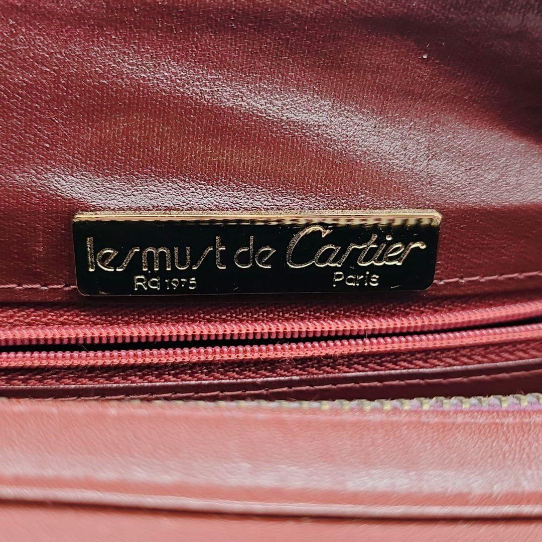 ✨希少！美品✨カルティエ マストライン 本革 ミニ ボストンバッグ ボルドー