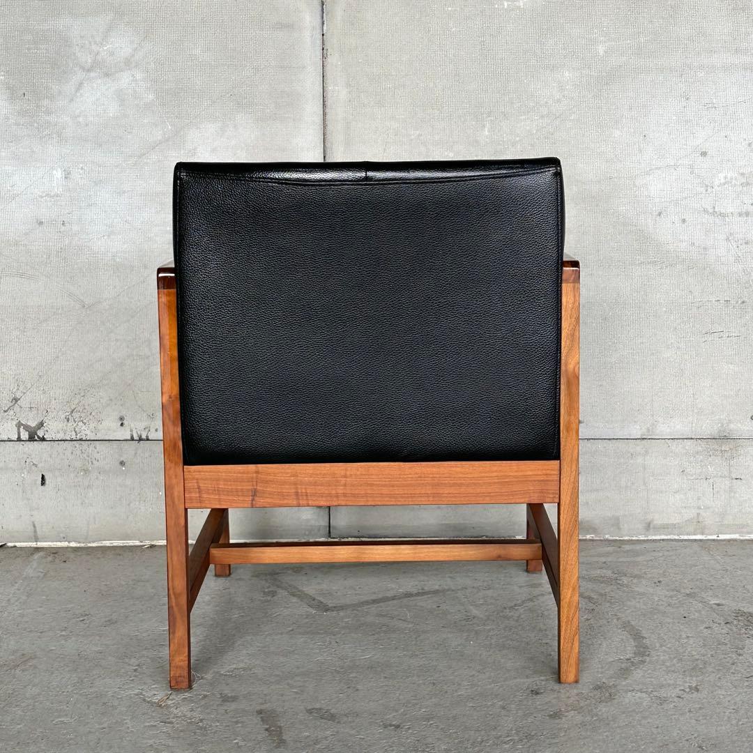 SHIGIYAMA ウォールナット ミッドセンチュリー アームチェア 天然皮革