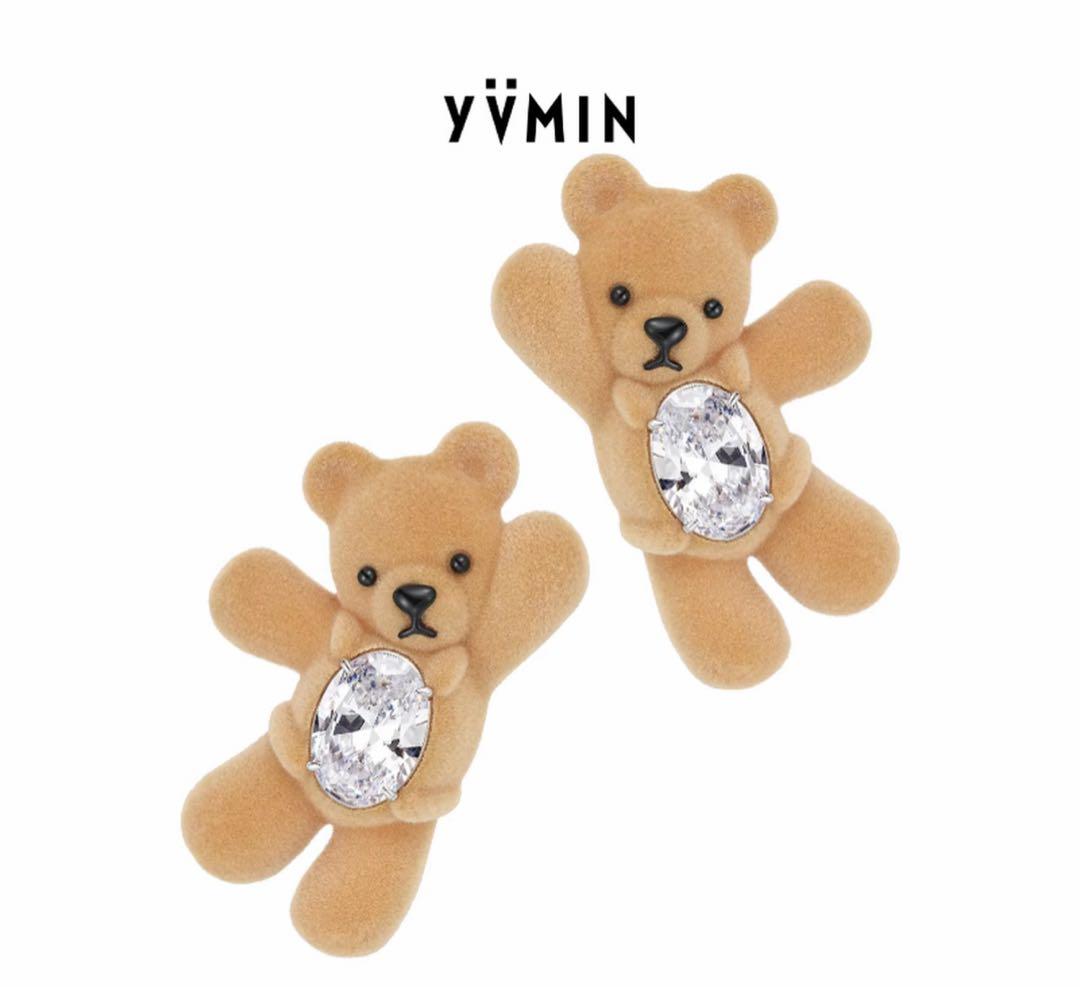 chloe❤️ yvmin クマ ヘアピン ヘアクリップ セット ペア