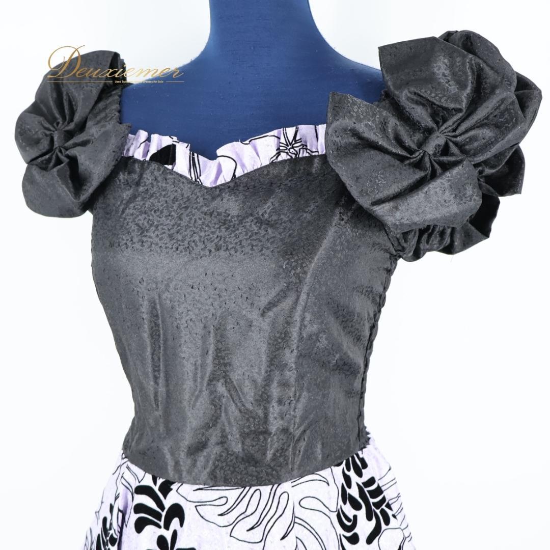 【フラダンス衣装】ブラック ALOHA STANDARDS ワンピース ドレス