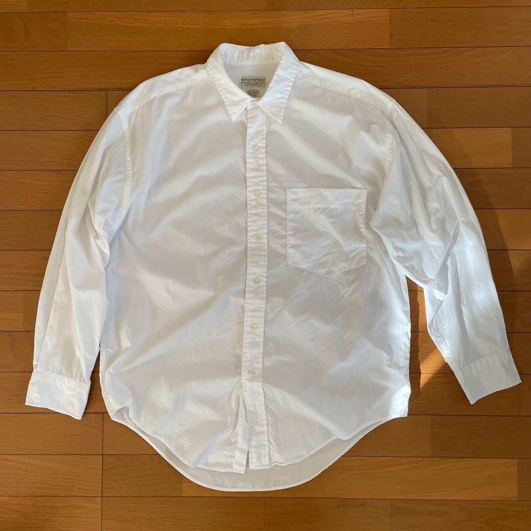 banana republic 白シャツ