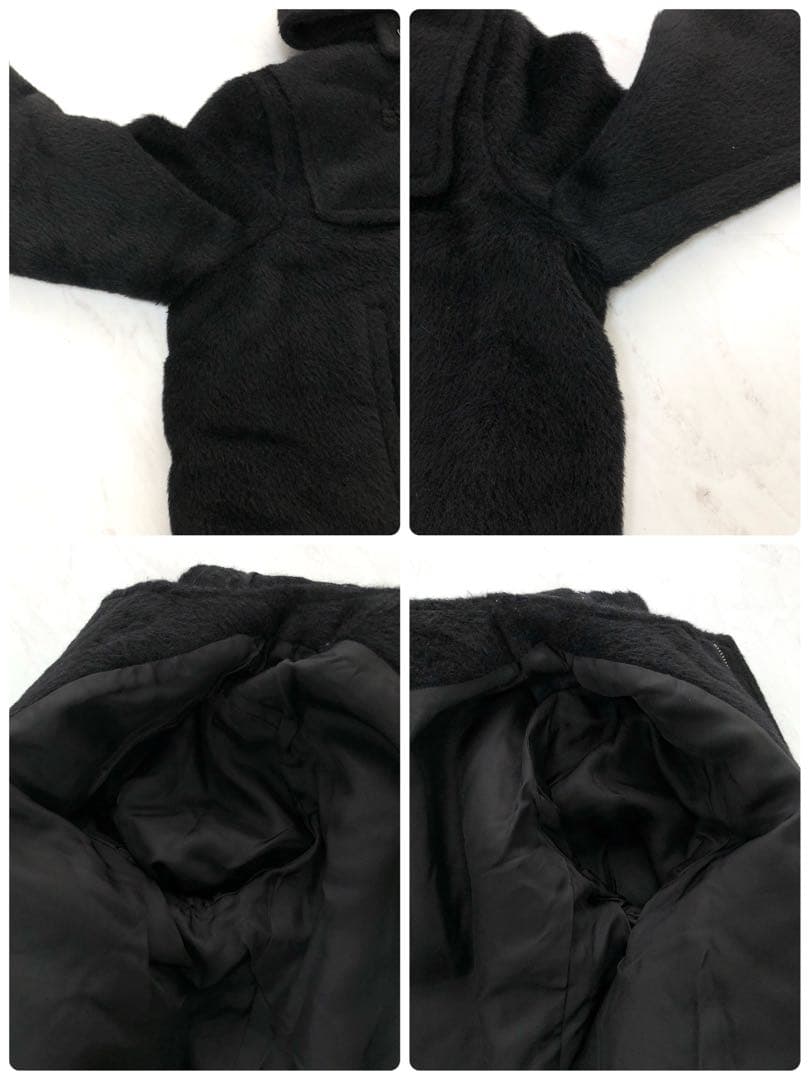 【未使用級】 Ron Herman シャギー ロング ダッフルコート ブラック