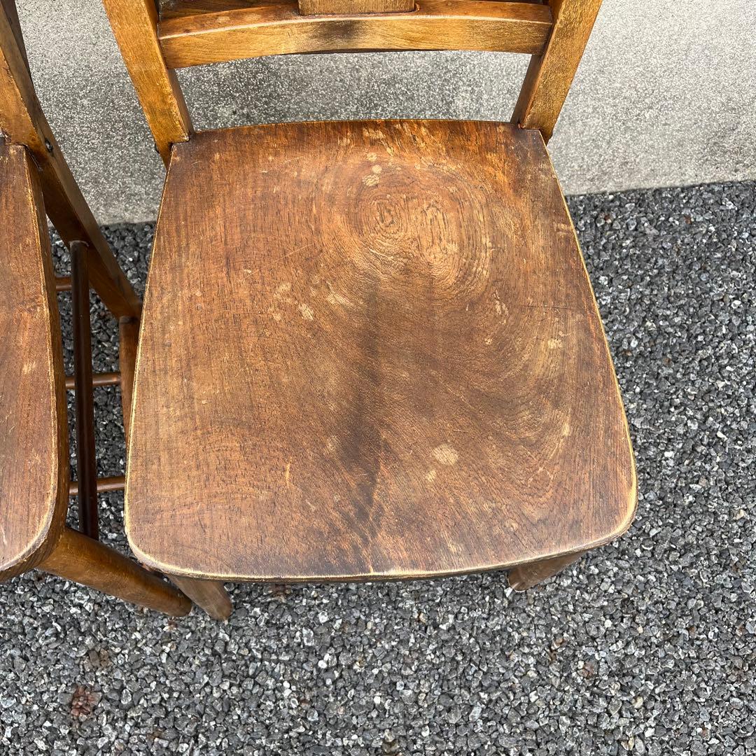 アンティーク　チャーチチェア　ダイニング　教会　椅子　イギリス　ヴィンテージ　②