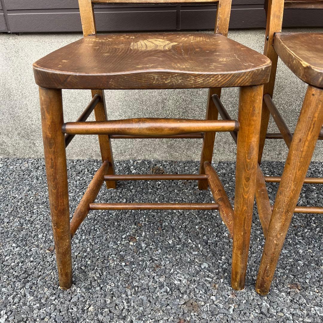 アンティーク　チャーチチェア　ダイニング　教会　椅子　イギリス　ヴィンテージ　②