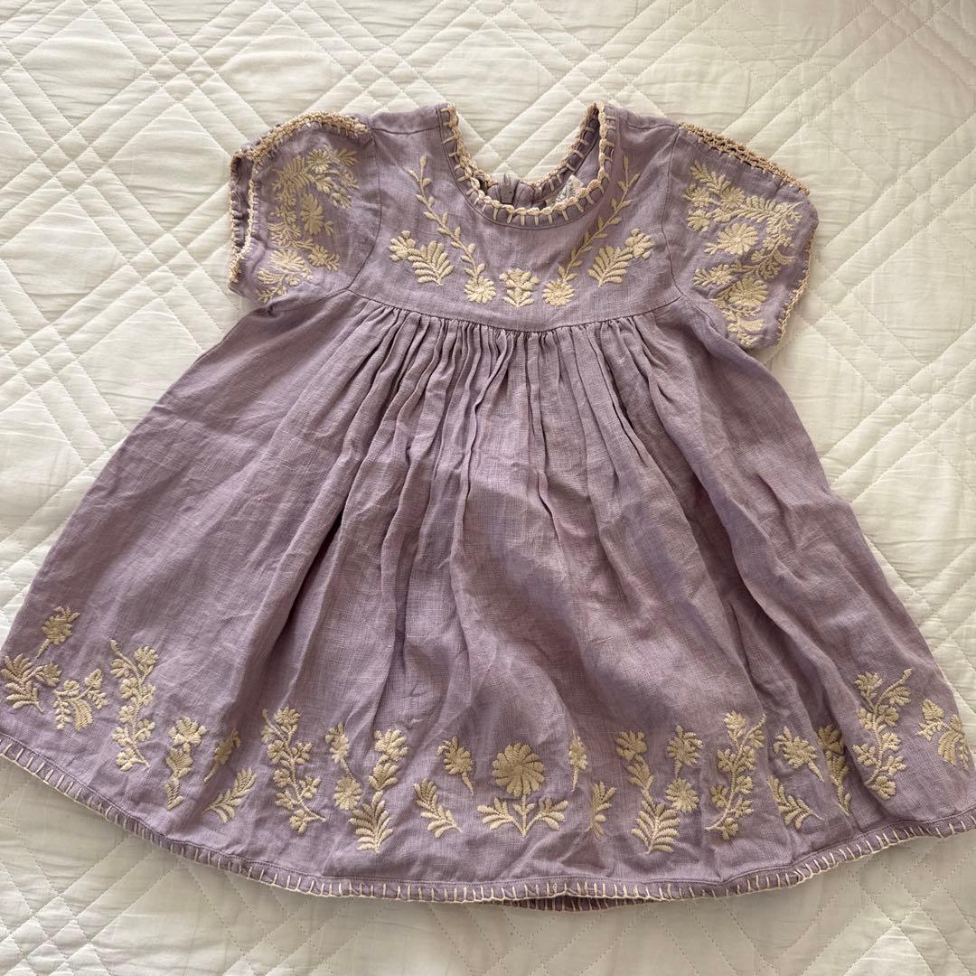 apolina 2-3Y 刺繍ワンピース