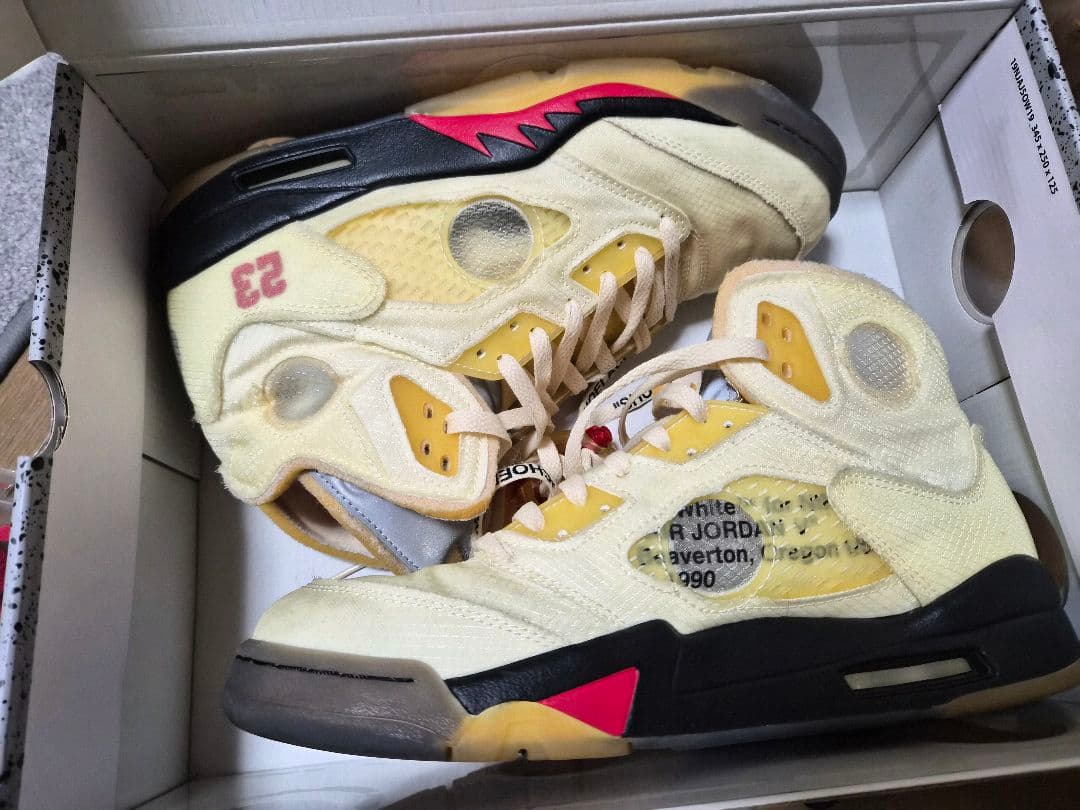 【ジャンク】エアジョーダン5 28.0 オフホワイト