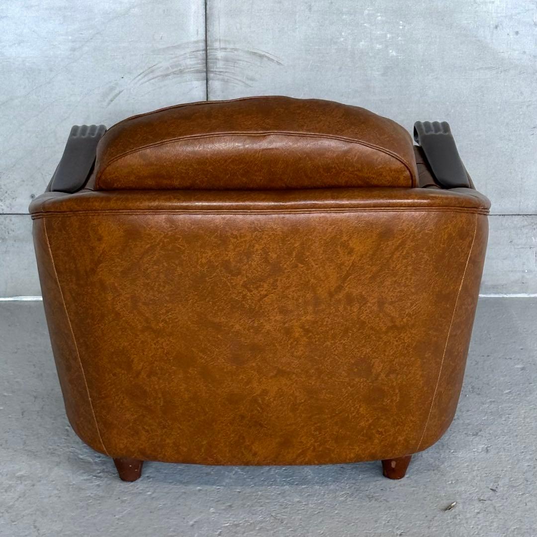 ★マルニ木工★ベルサイユ｜マキシマムシリーズ 1Pソファ｜PVCレザー ロゴ無①