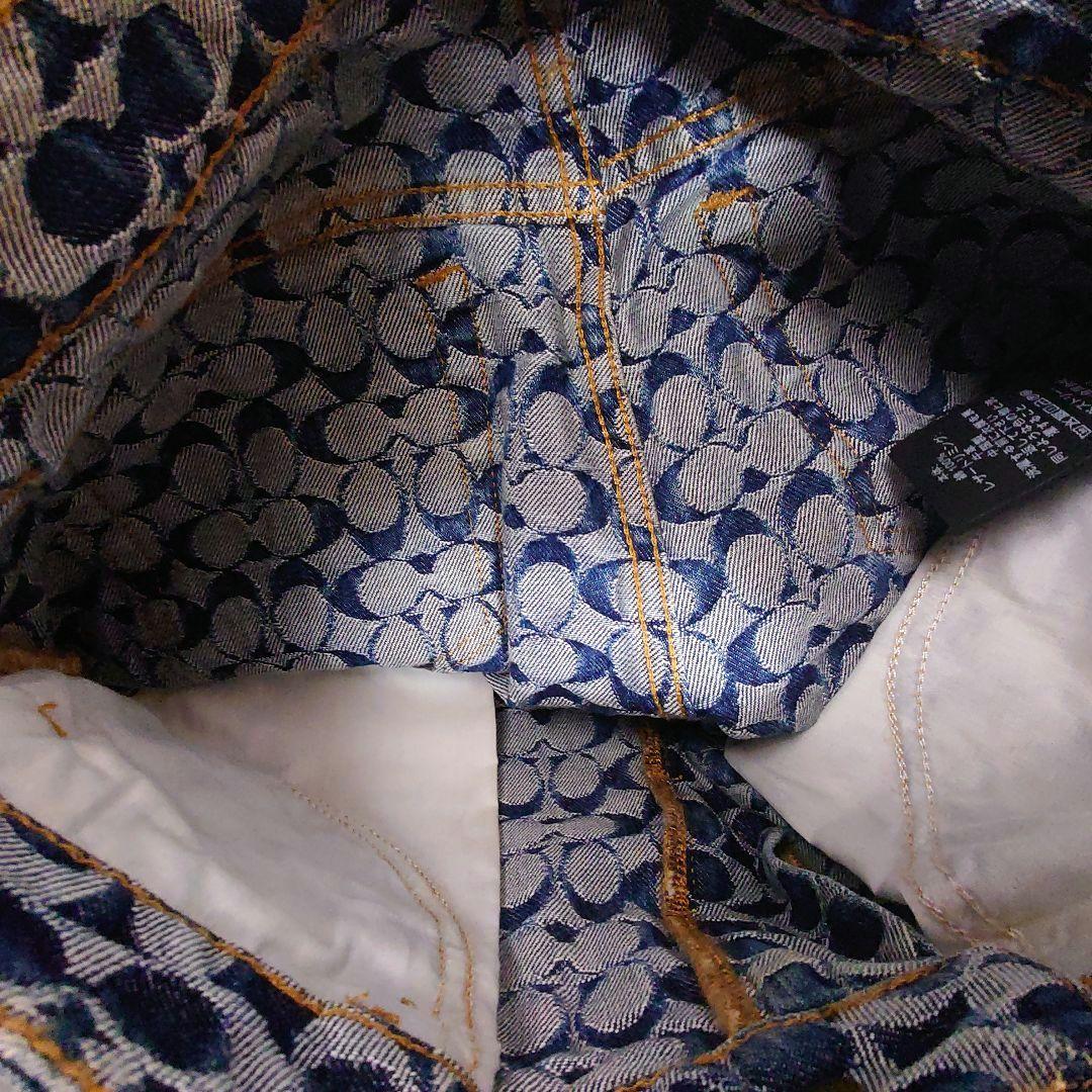 人気デザイン COACH コーチ 総柄 デニム シグネチャー　XSサイズ