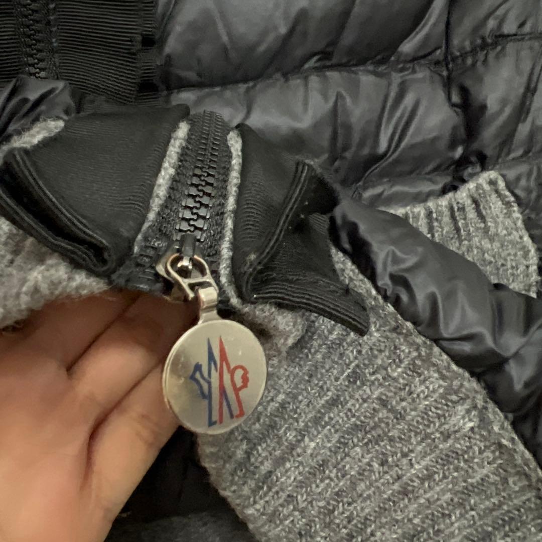 MONCLER ダウンジャケット S 黒 グレー