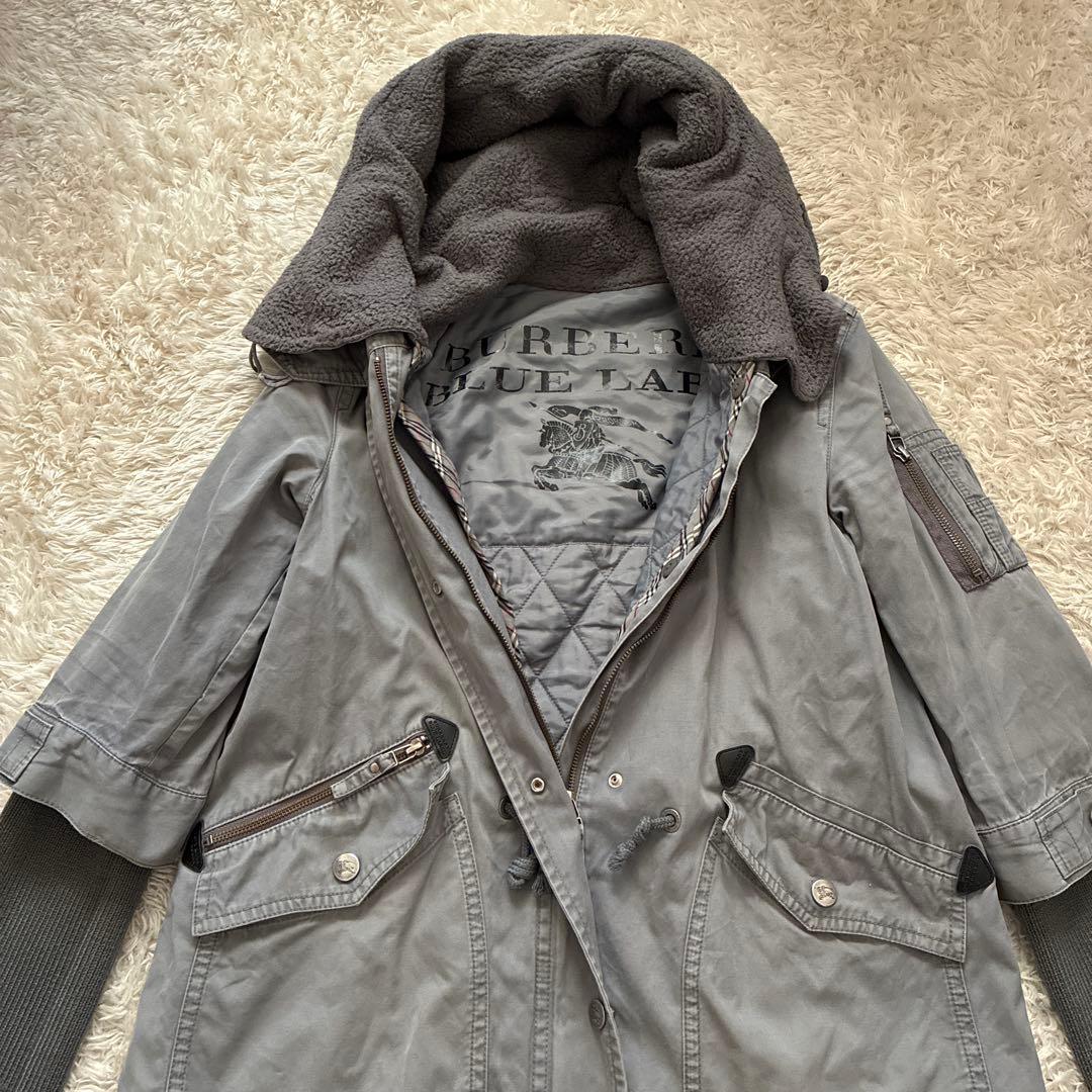【希少】BURBERRY BLUE LABELモッズコート ライナー ミリタリー