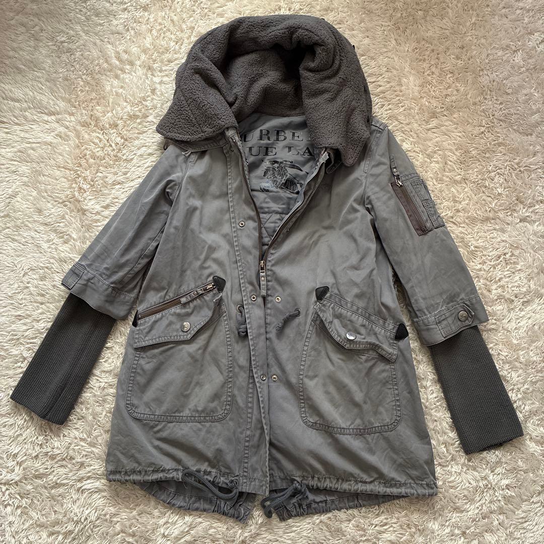 【希少】BURBERRY BLUE LABELモッズコート ライナー ミリタリー