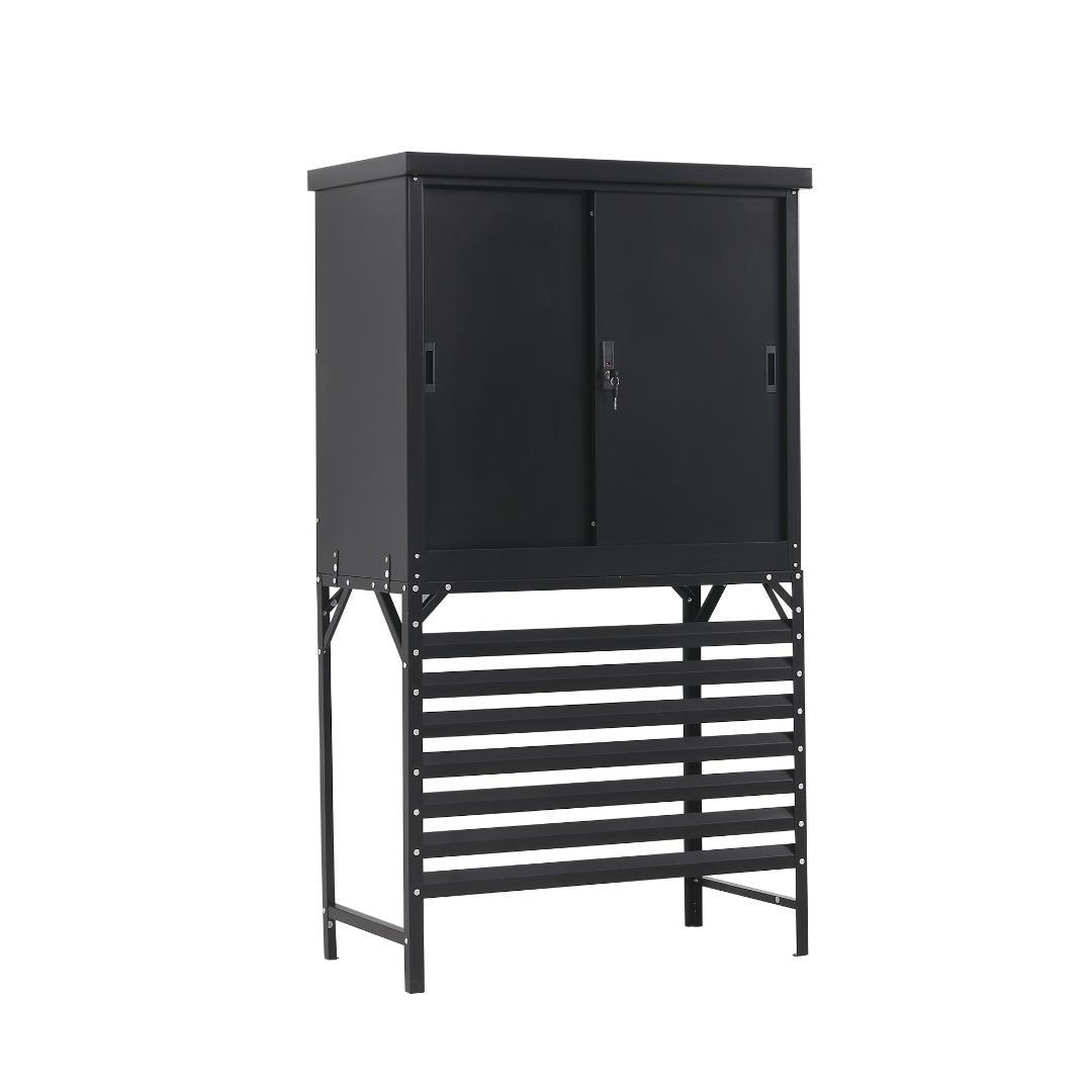 高機能収納庫 エアコン室外機カバー 戸外収納庫 倉庫 大型物置 屋外 防水/耐侯