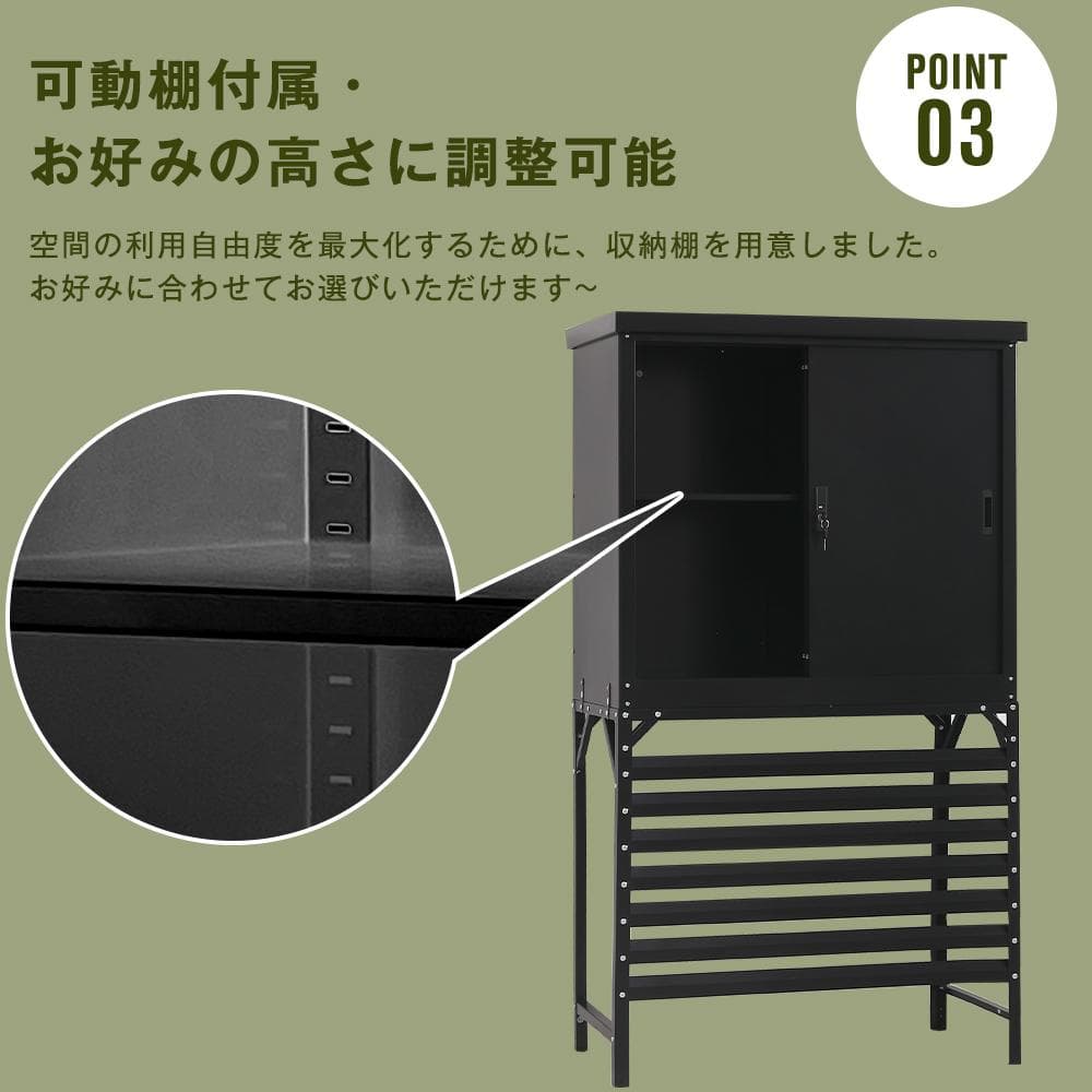 高機能収納庫 エアコン室外機カバー 戸外収納庫 倉庫 大型物置 屋外 防水/耐侯