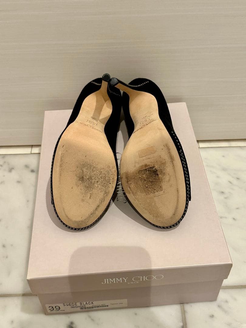 JIMMY CHOO ブラック スエード ハイヒール
