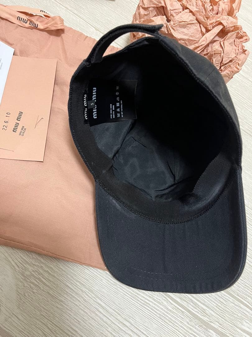 miumiu コットンベースボールキャップ　S