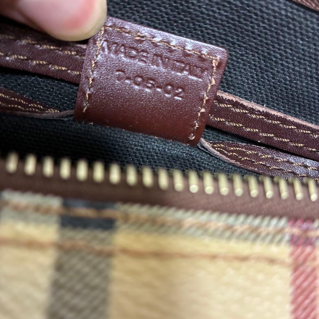 BURBERRY バーバリー ミニ ボストンバッグ ノバチェック PVC