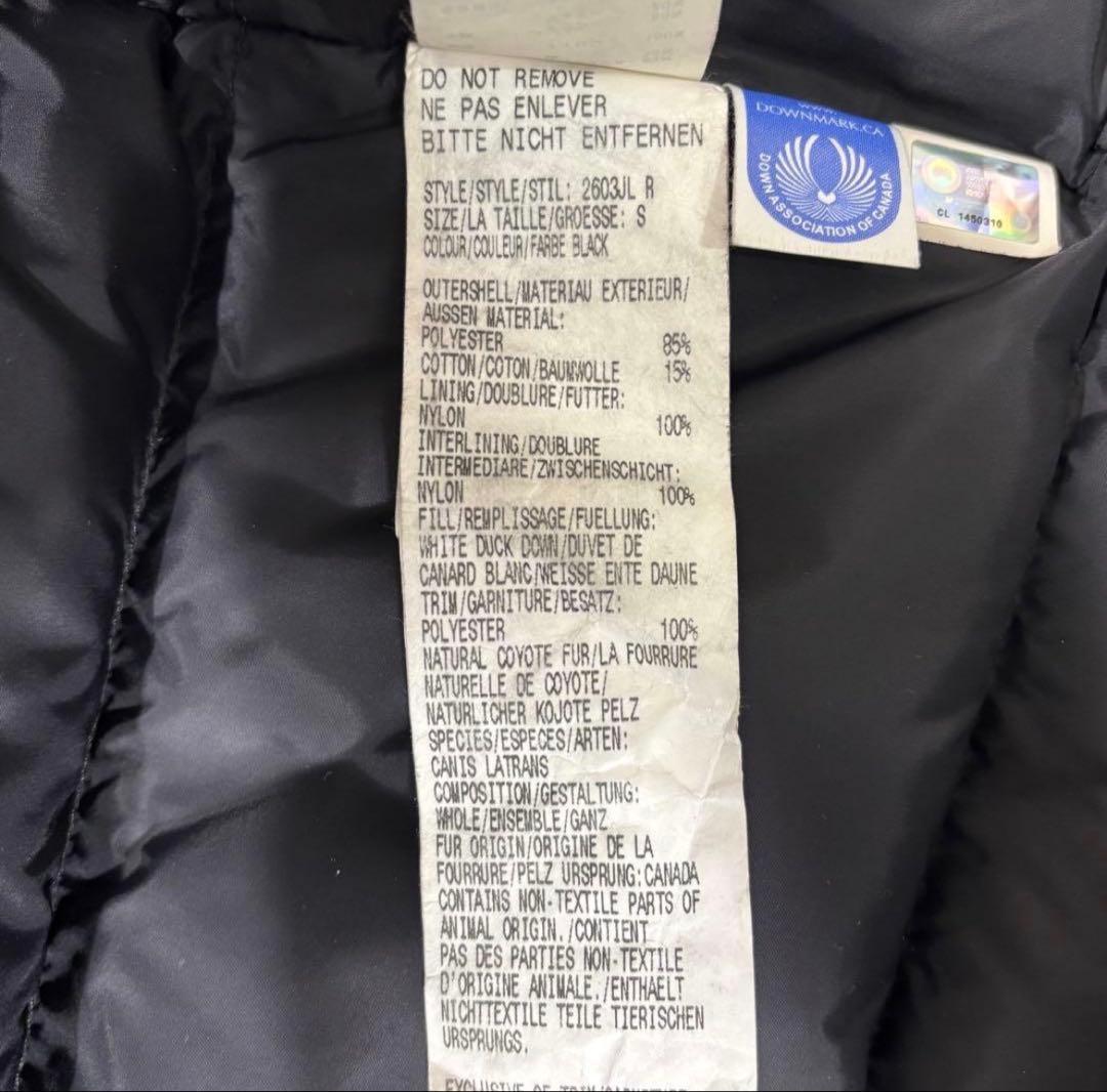 美品 カナダグース ブロンテパーカー ダウンジャケット レディース ブラック S