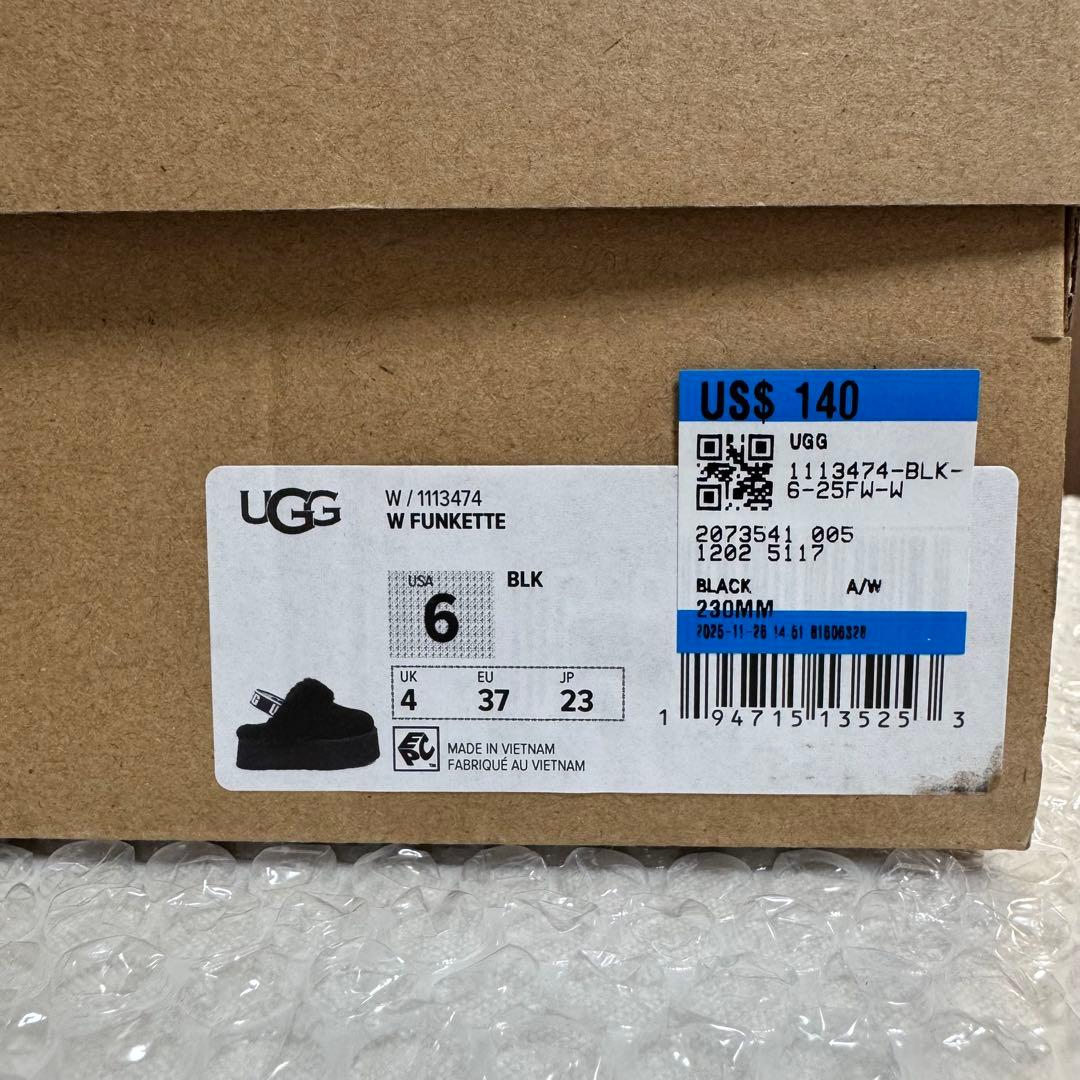 【新品未使用】UGG FUNKETTE ファンケット ブラック 23cm 正規品