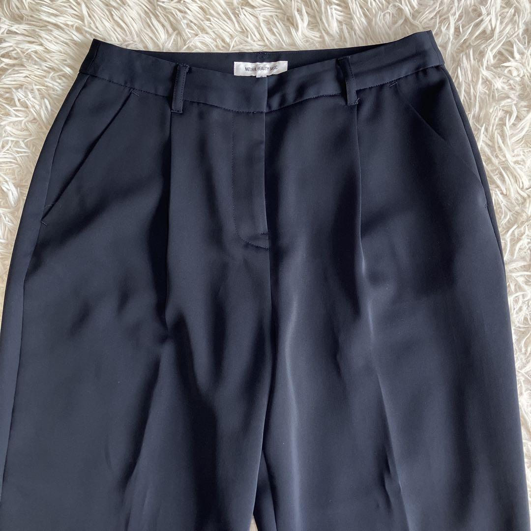 NATURAL BEAUTY BASIC ノーカラージャケットパンツスーツ