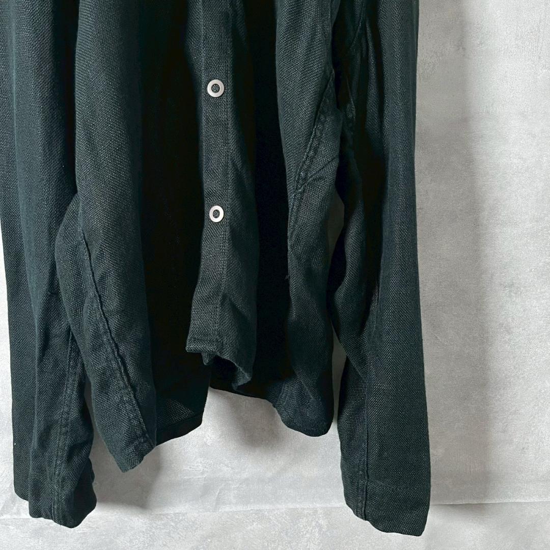 the viridi-anne ザヴィリジアン リネンシャツ 黒 N1374