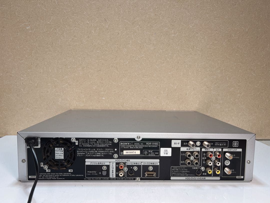 SONY RDR-VH83 ダビング機能 VHS/DVD/HDDレコーダ