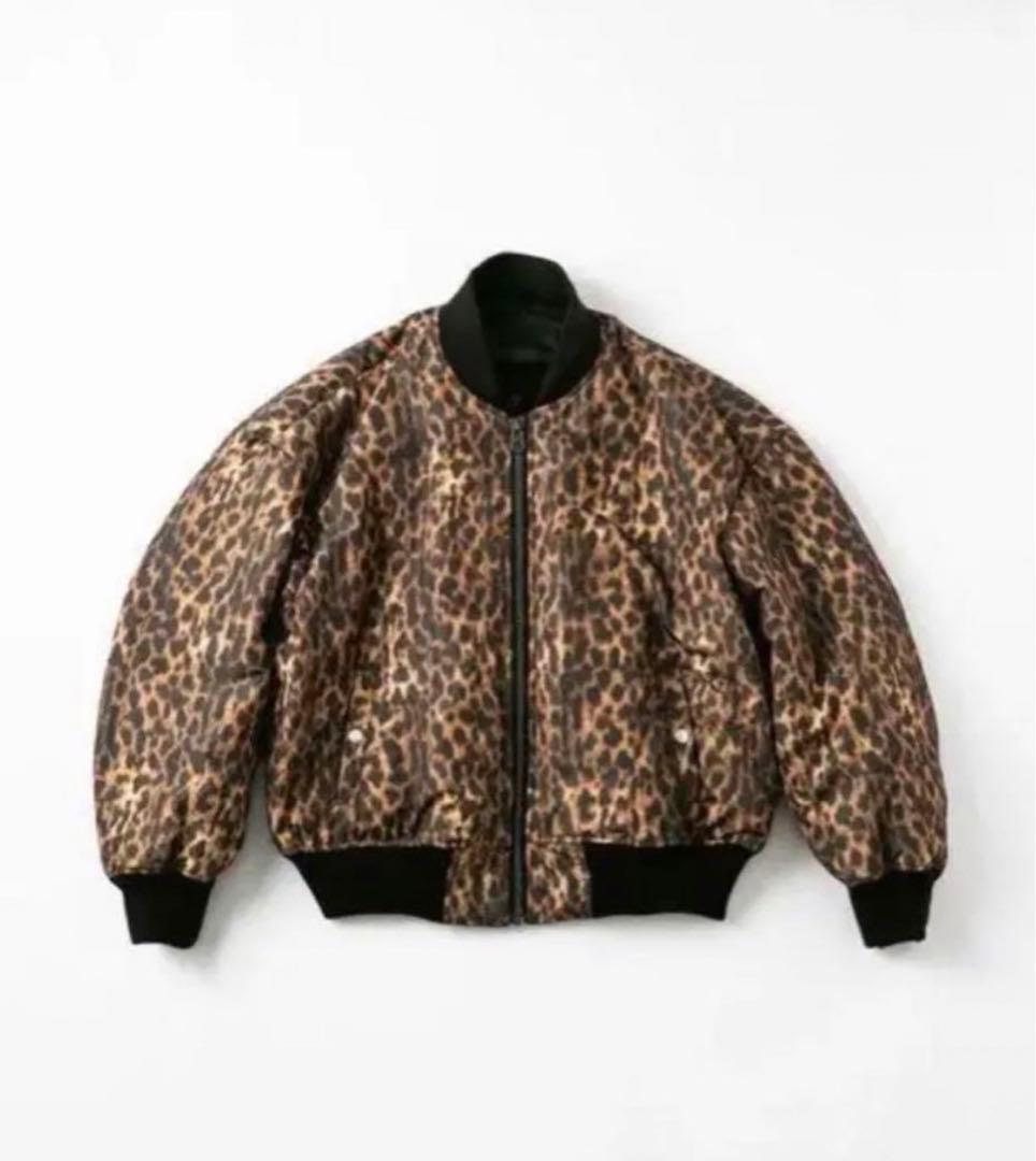 nanouniverse 西川ダウン　秋元梢　豹柄スタジャン