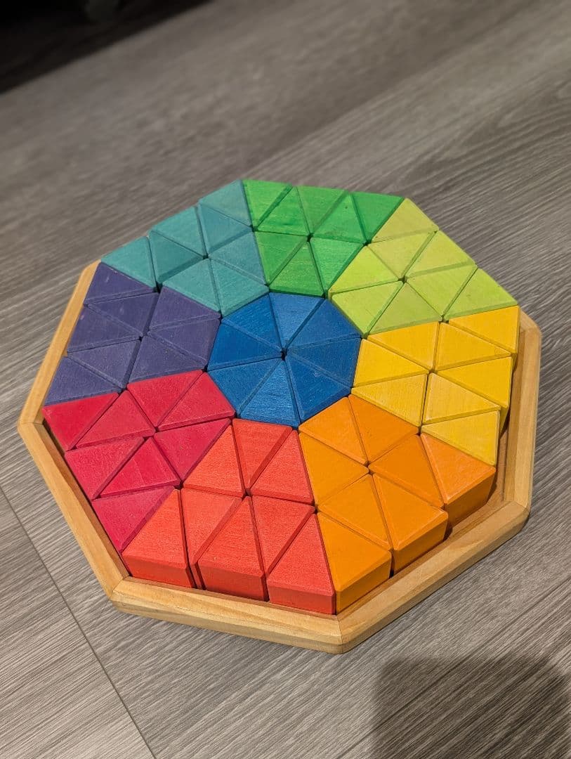 GRIMM'S にじのオクタゴン　大　木製知育玩具　グリムス