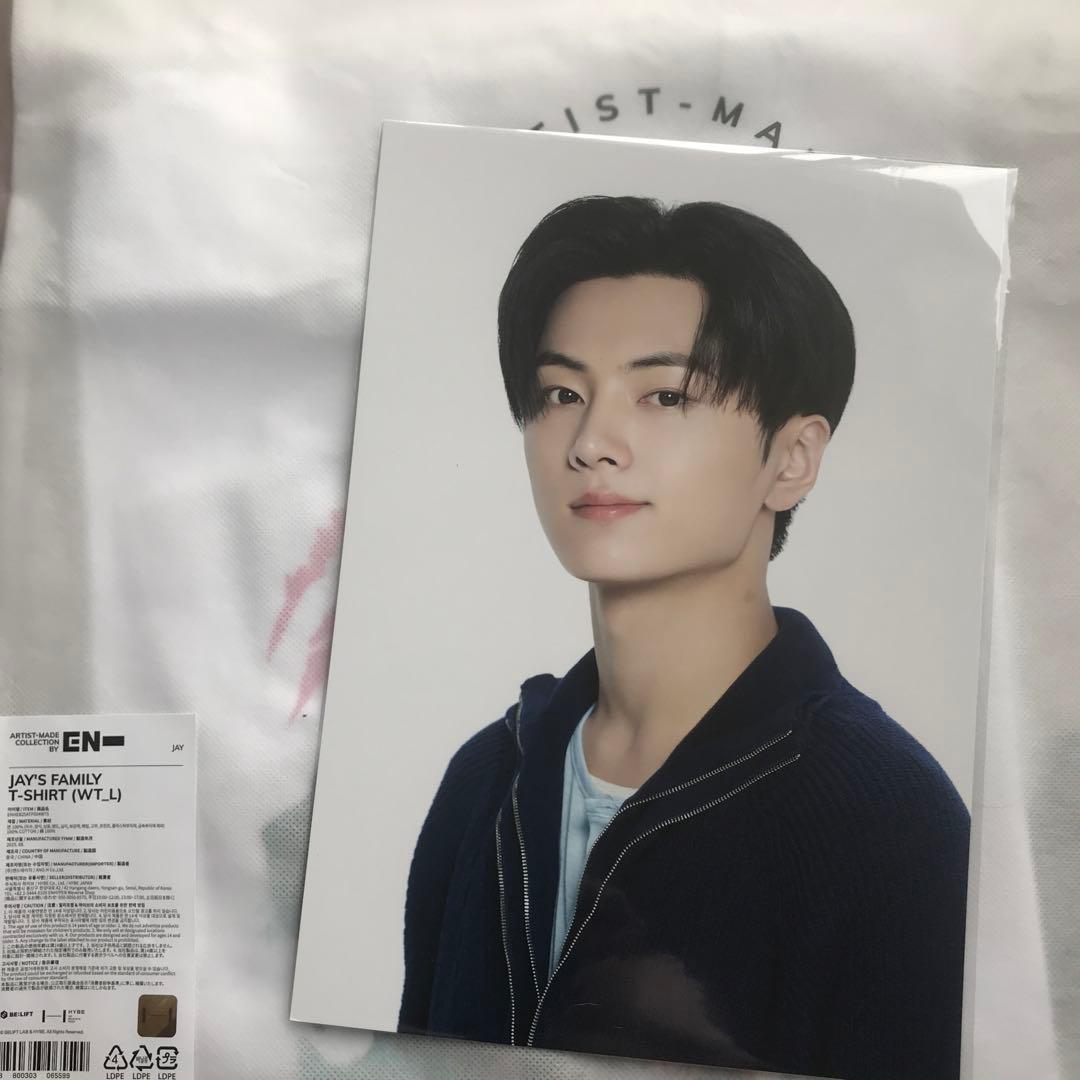 ENHYPEN アーティストメイド　 JAY Tシャツ　白　L トレカ付