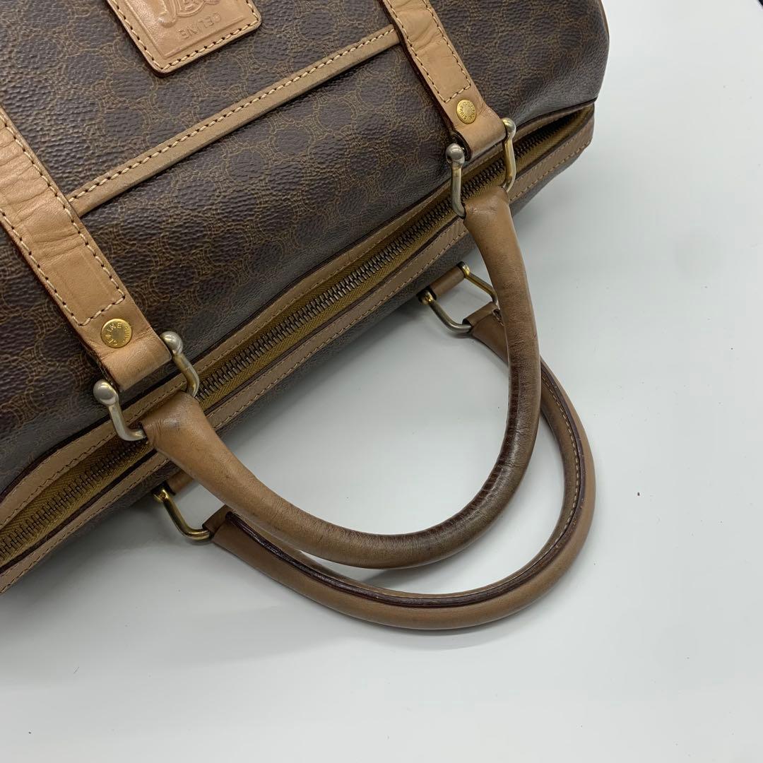 人気✨セリーヌ ハンドバッグ ミニボストン マカダム柄 トリオンフ PVC