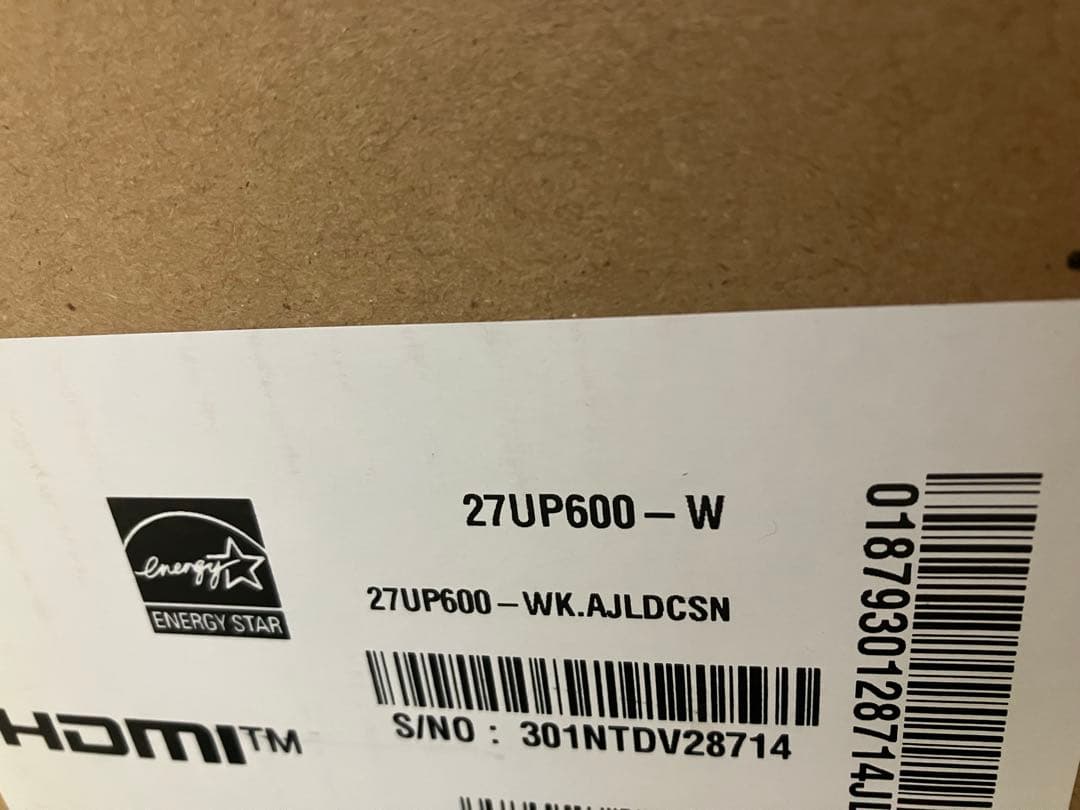LG 27インチ4Kモニタ27UP600-W