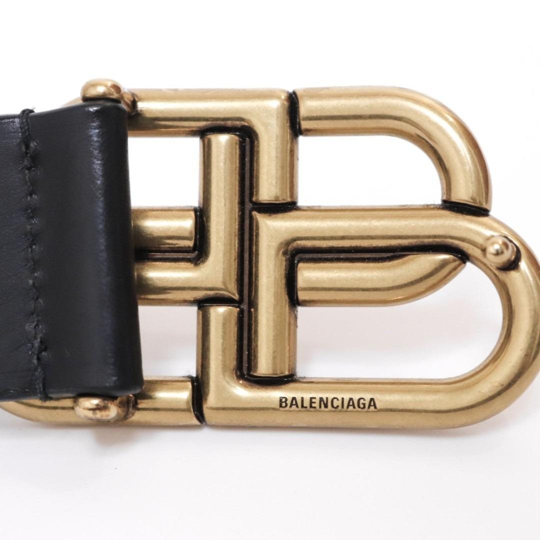 バレンシアガ BALENCIAGA　ベルト　BB　ゴールド　ブラック