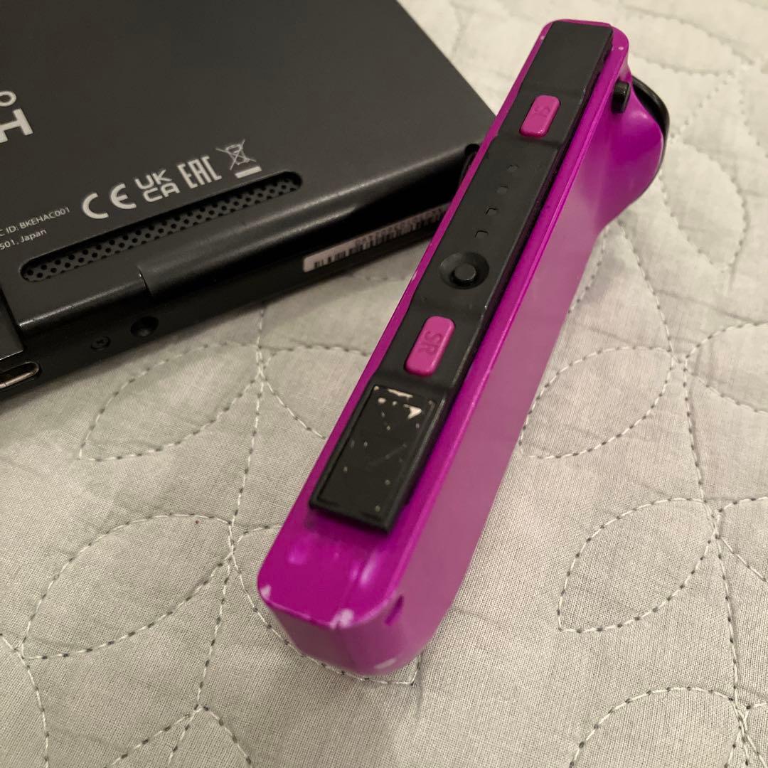 Nintendo Switch 本体 紫/黄色 Joy-Conストラップ付き