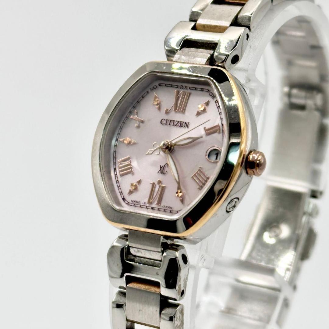 美品 稼働品 CITIZEN XC レディース 腕時計 ピンクゴールド デイト