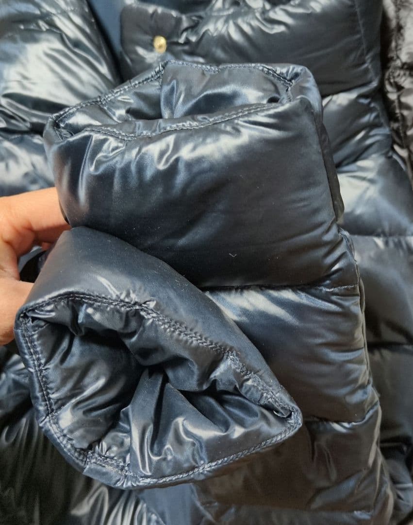 【美品】　HERNO ヘルノ　ダウンコート　38　ネイビー　膝上丈