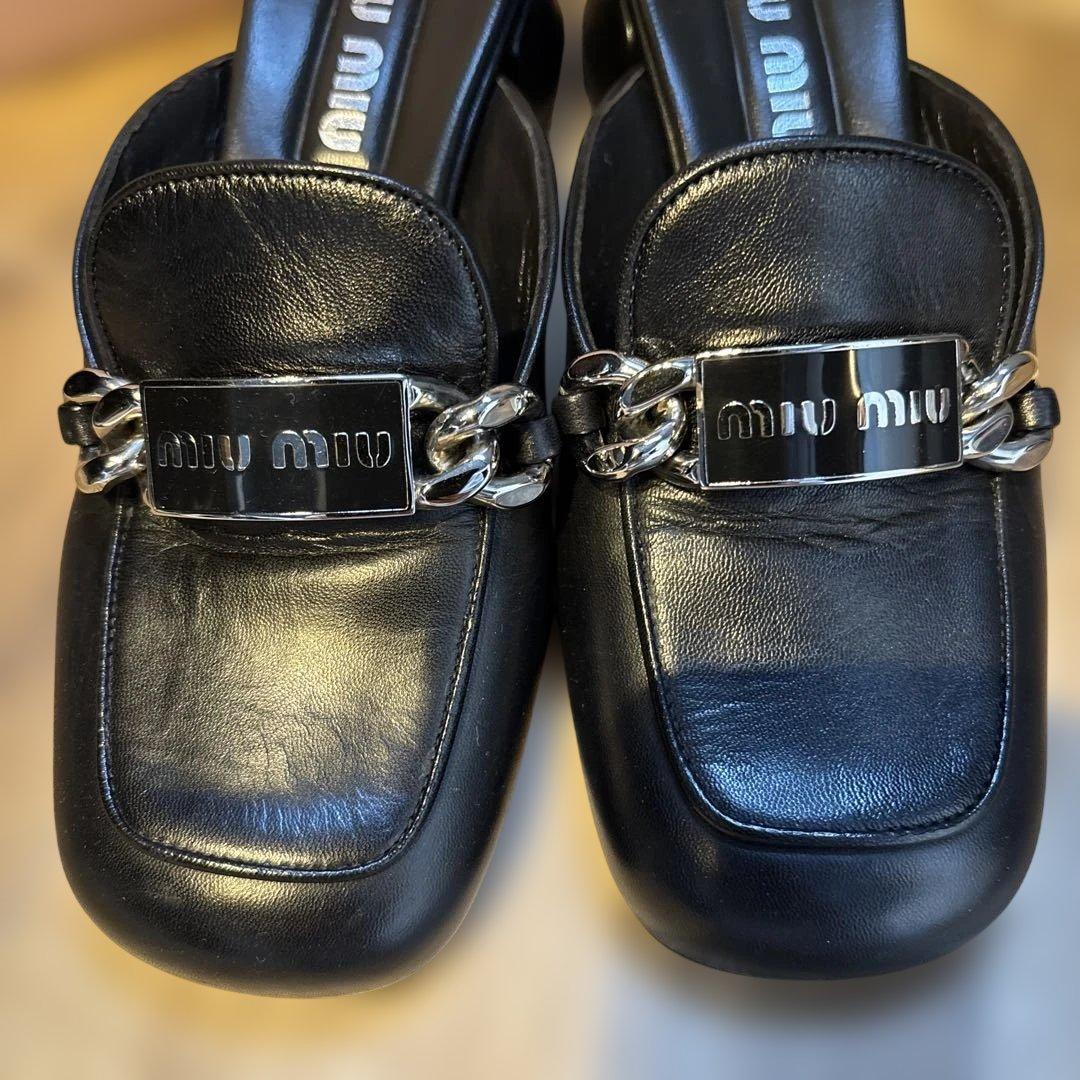 ミュウミュウローファーミュール