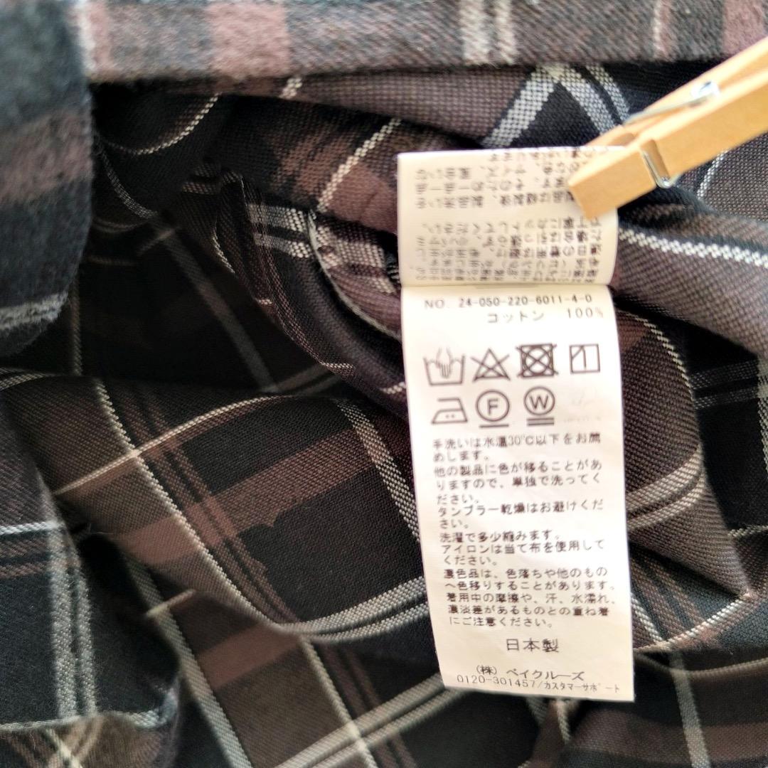 フレームワーク ネル チェック シャツ 2024 AW ブラウス 日本製 フリー