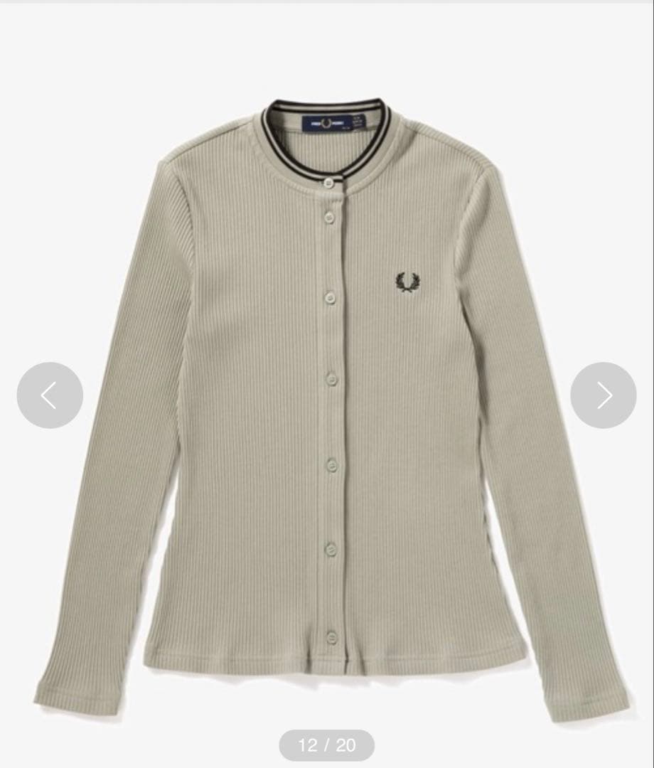 Ribbed Button-Through Top/フレッドペリー