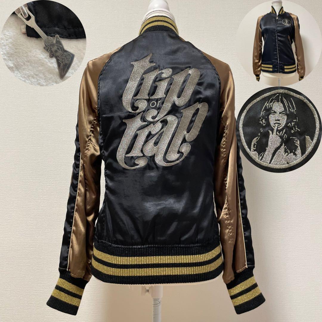 HYSTERIC GLAMOUR スカジャン　バック刺繍　ギターガールファスナー