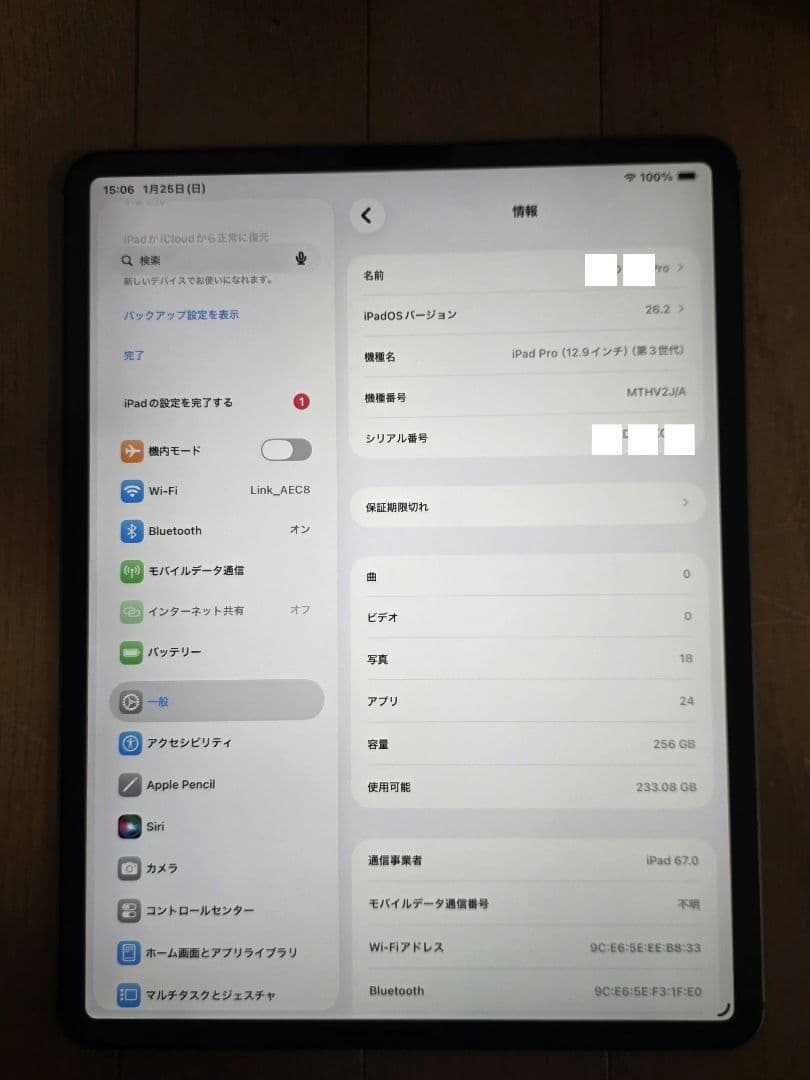 iPad Pro 12.9 第3 256GB Cellular アップルペンシル