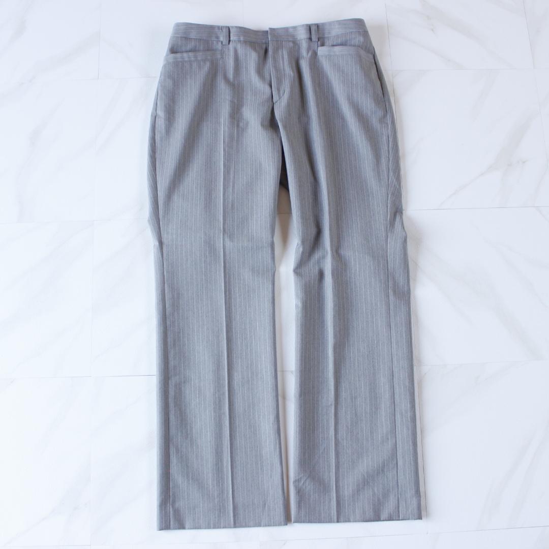 【大きいサイズ】23区 パンツスーツ グレー 48 1B ストライプ